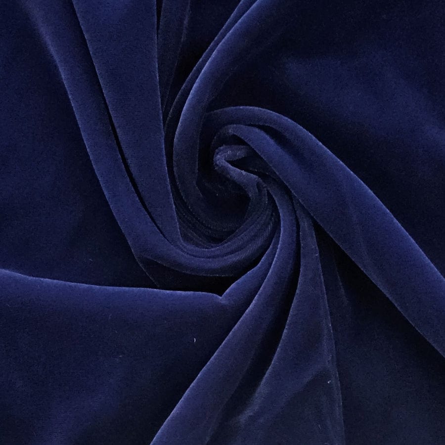 velvet Dress Fabrics Navy Triple Velvet Fabric Black 112cm (7241183461465)