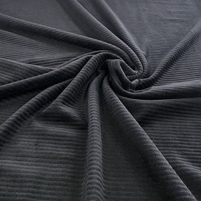 velvet Dress Fabrics Velvet Stripe Fabric 150cm Black (7514492141657)