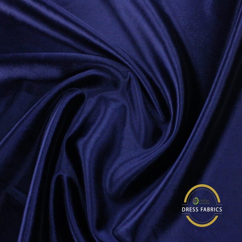 Bonded Prada Velvet Fabric Navy 140 cm