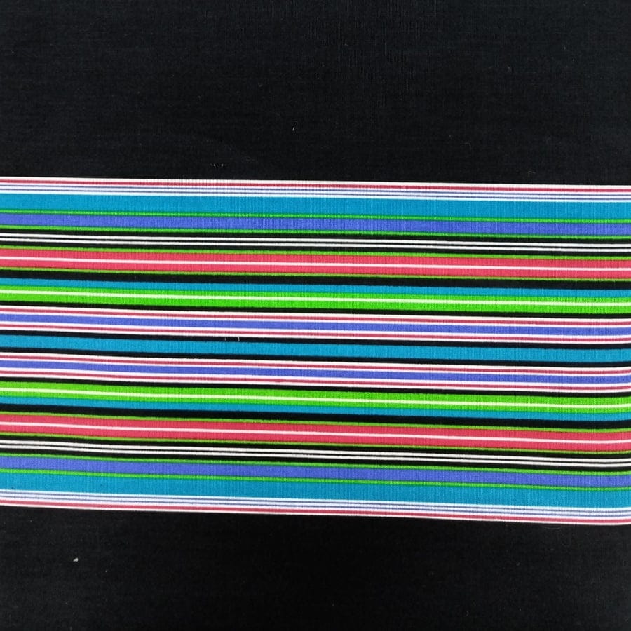 VENDA STRIPES Dress Fabrics Black XB4543/20 Venda Print Fabric 90 cm