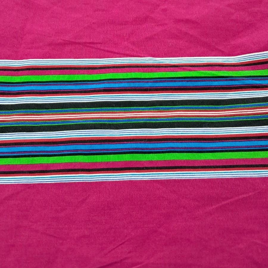 VENDA STRIPES Dress Fabrics Cerise Pink Venda Print Fabric 90 cm (2130984861785)