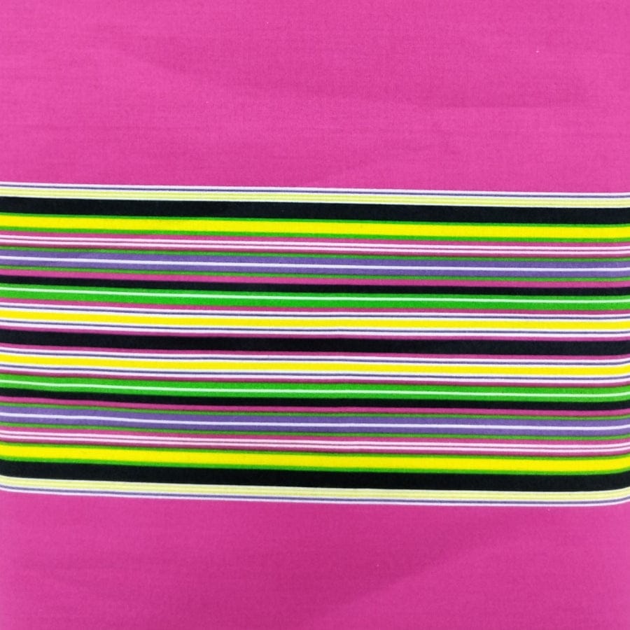 VENDA STRIPES Dress Fabrics Cerise Pink XB4543/27 Venda Print Fabric 90 cm