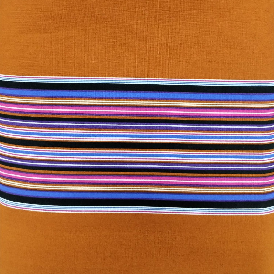 VENDA STRIPES Dress Fabrics Mustard XB4543/23 Venda Print Fabric 90 cm