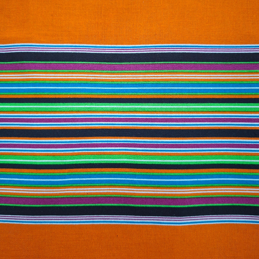 VENDA STRIPES Dress Fabrics Orange XB4543/16 Venda Print Fabric 90 cm
