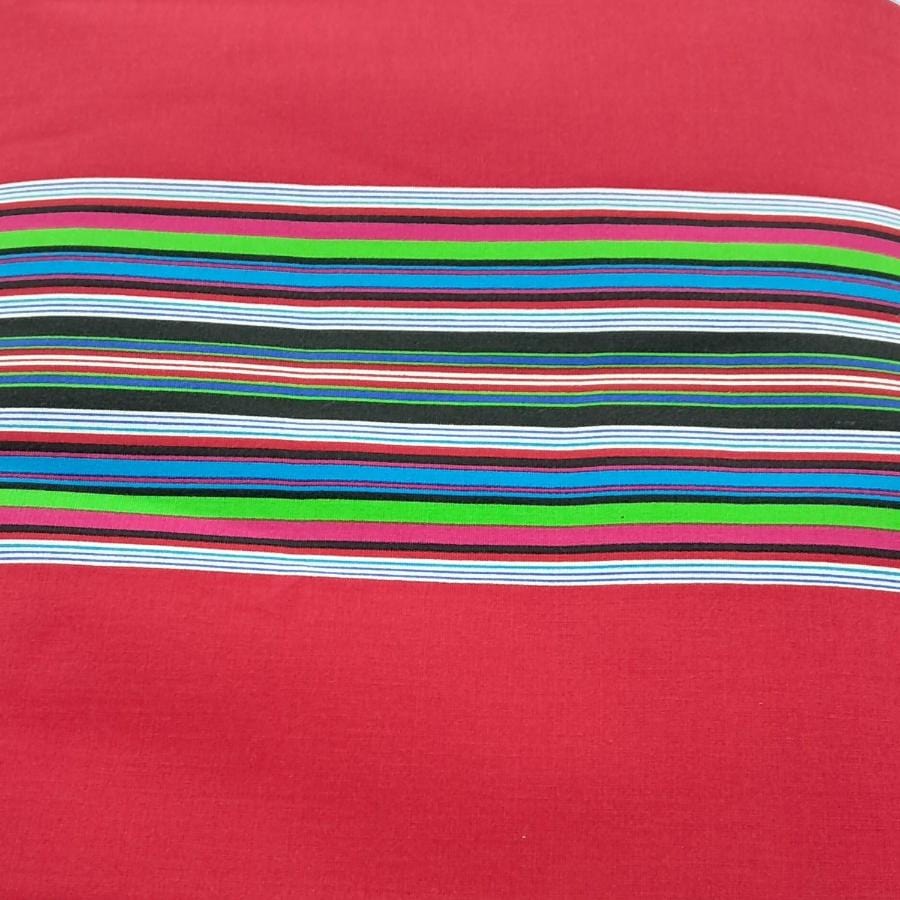 VENDA STRIPES Dress Fabrics Red Venda Print Fabric 90 cm (2130984861785)