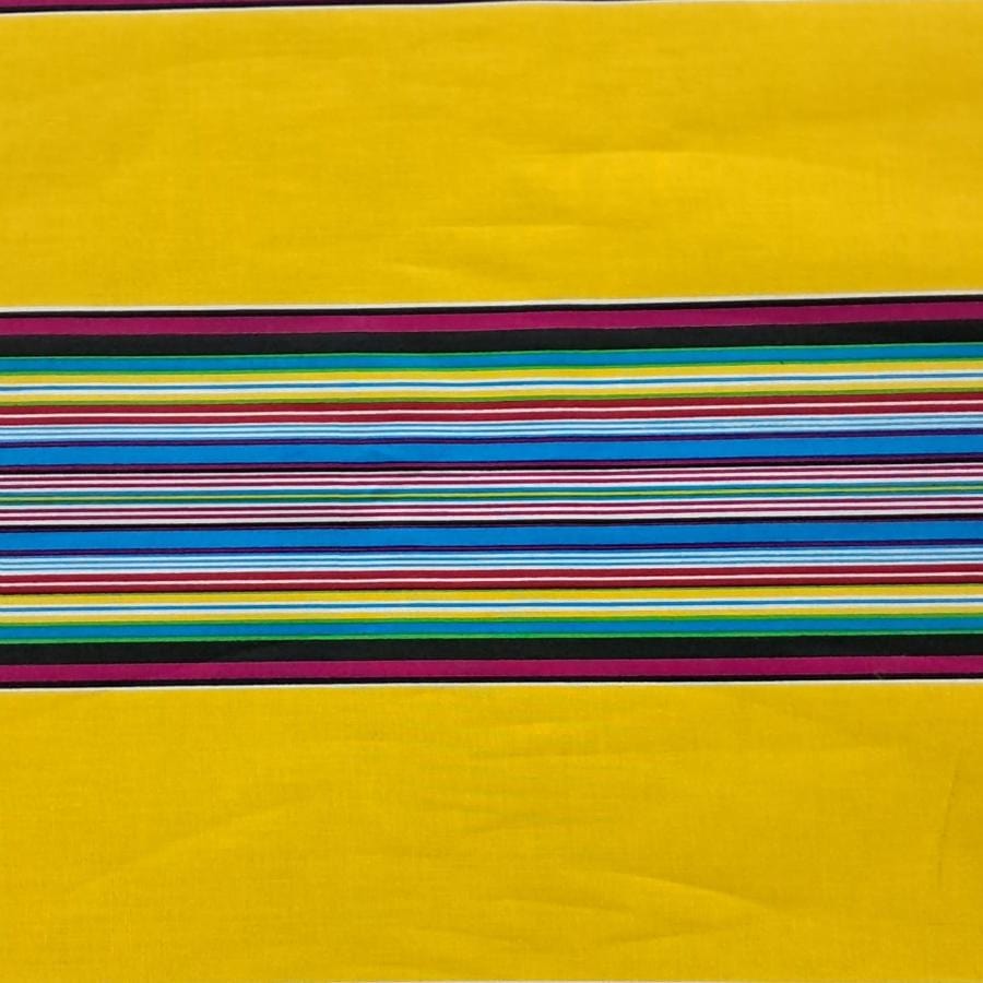 VENDA STRIPES Dress Fabrics Yellow Venda Print Fabric 90 cm (2130984861785)