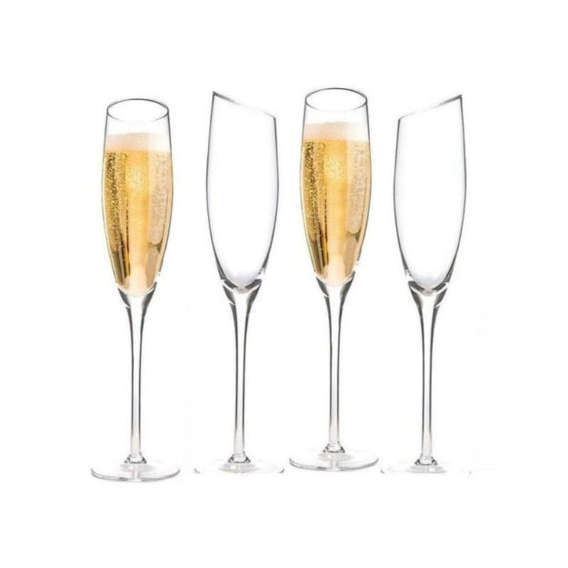 Verge CRYSTAL GLASS Verge Flute Glasses Set Of 4 (7405351829593)