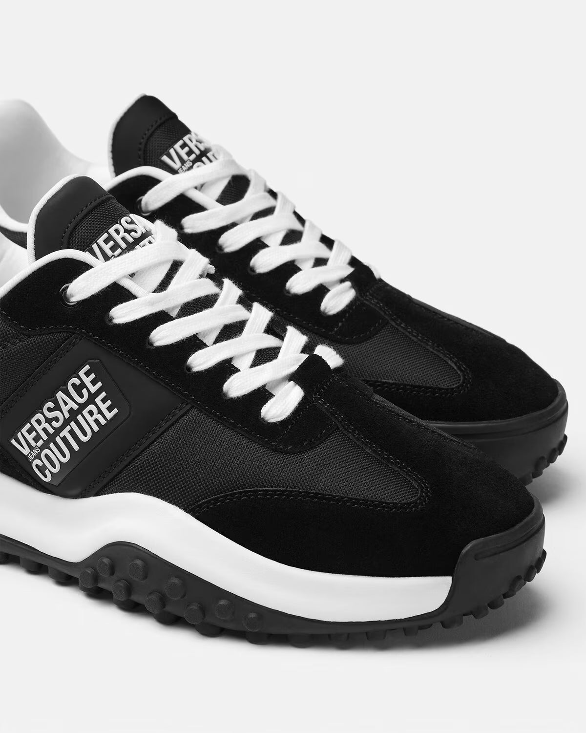 Versace Mens Sneakers Versace Jeans Couture Black Logo Hyber Sneakers