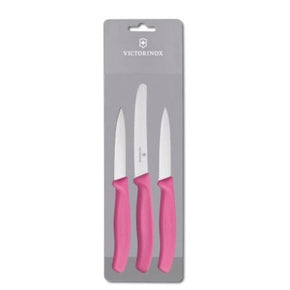 Victorinox Knife Victorinox Swiss Classic 3 Piece Paring Set Pink Sleeve V6.7115.3 (4713240625241)