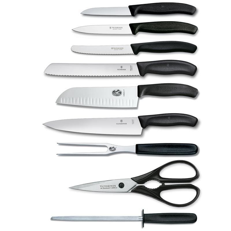 Victorinox Knife Victorinox Swiss Classic Cutlery Knife Block 9 Piece Set V6.7193.9 (7459459661913)
