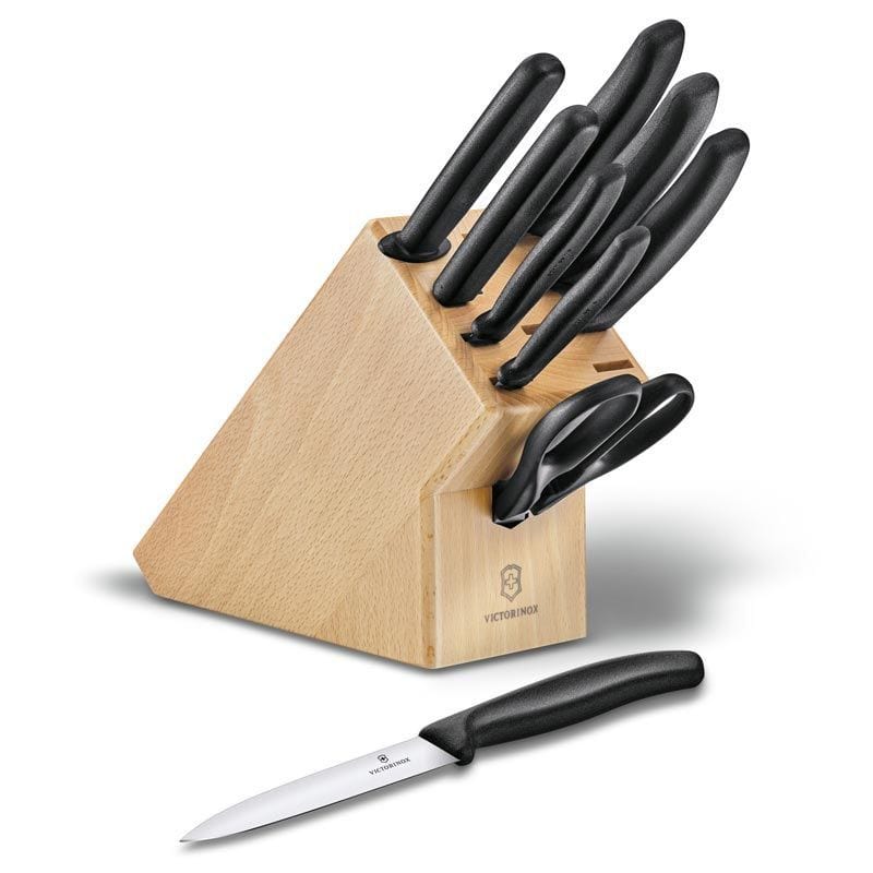 Victorinox Knife Victorinox Swiss Classic Cutlery Knife Block 9 Piece Set V6.7193.9 (7459459661913)