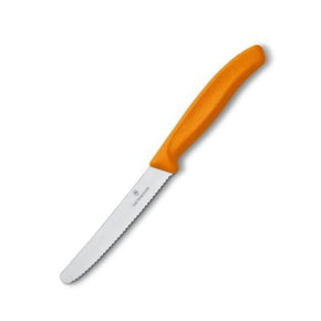 Victorinox Knife Victorinox Swiss Classic Tomato/Steak Knife Serrated Orange 11cm V6.7836.L119 (7289597722713)