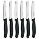 Set De 6 Couteaux à Steak Et Pizza Victorinox - Lames Dentées Inox 11 Cm, Poignées Vertes, Lave-vaisselle - 13