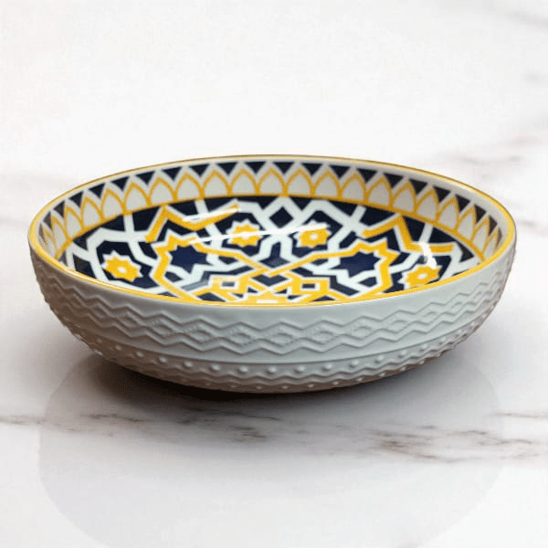 Villa Alegre Bowls Villa Alegre 20cm Ceramic Embossed Pasta Dish 18782