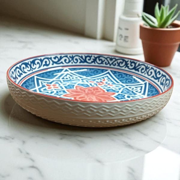 Villa Alegre Bowls Villa Alegre 20cm Ceramic Embossed Pasta Dish 18782