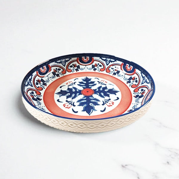 Villa Alegre Bowls Villa Alegre 20cm Ceramic Embossed Pasta Dish 18782