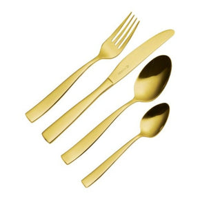 Viners CUTLERY Everyday Purity Gold 18/0 16 Pce Cutlery Set (7400788164697)