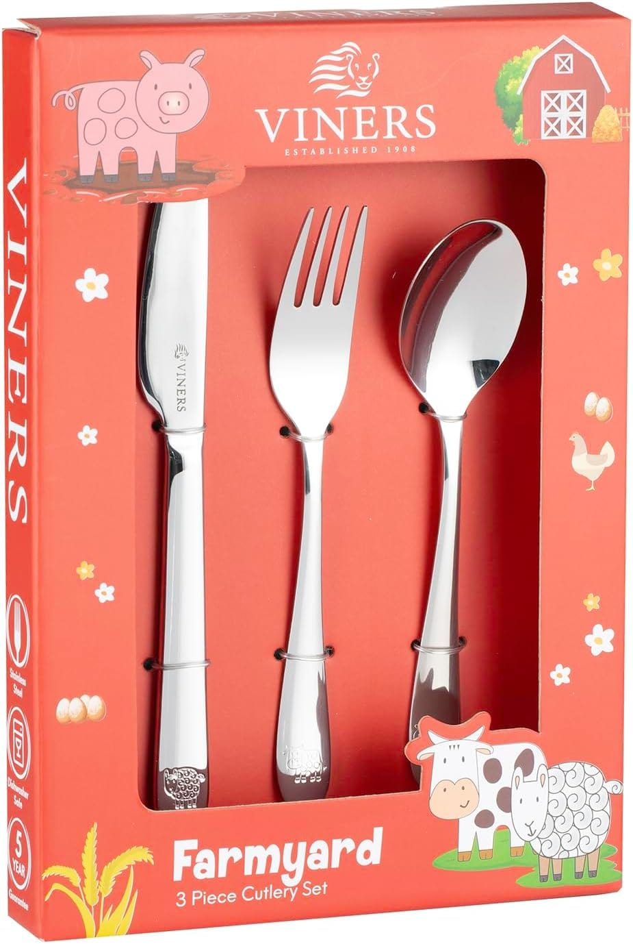 Viners CUTLERY Viners Kids Cutlery Farmyard 3 Piece VN0304043 (7802157957209)
