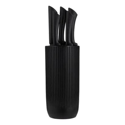 Viners Knife Block Viners Everyday Ripple Knife Block Black 5 Piece VN0305263