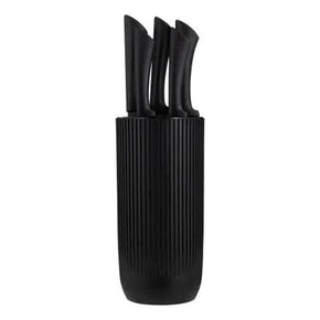 Viners Knife Block Viners Everyday Ripple Knife Block Black 5 Piece VN0305263
