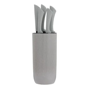 Viners Knife Block Viners Everyday Ripple Knife Block Grey 5 Piece VN0305264
