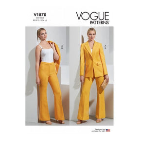 VOGUE PATTERN HABBY Vogue Dress Pattern V1870-B5 (8-10-12-14-16) (7508435304537)