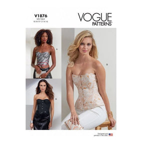 VOGUE PATTERN HABBY Vogue Dress Pattern V1876-F5 (16-18-20-22-24) (7508435173465)