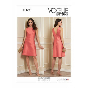 VOGUE PATTERN HABBY Vogue Dress Pattern V1879-A5 (6-8-10-12-14) (7508435664985)