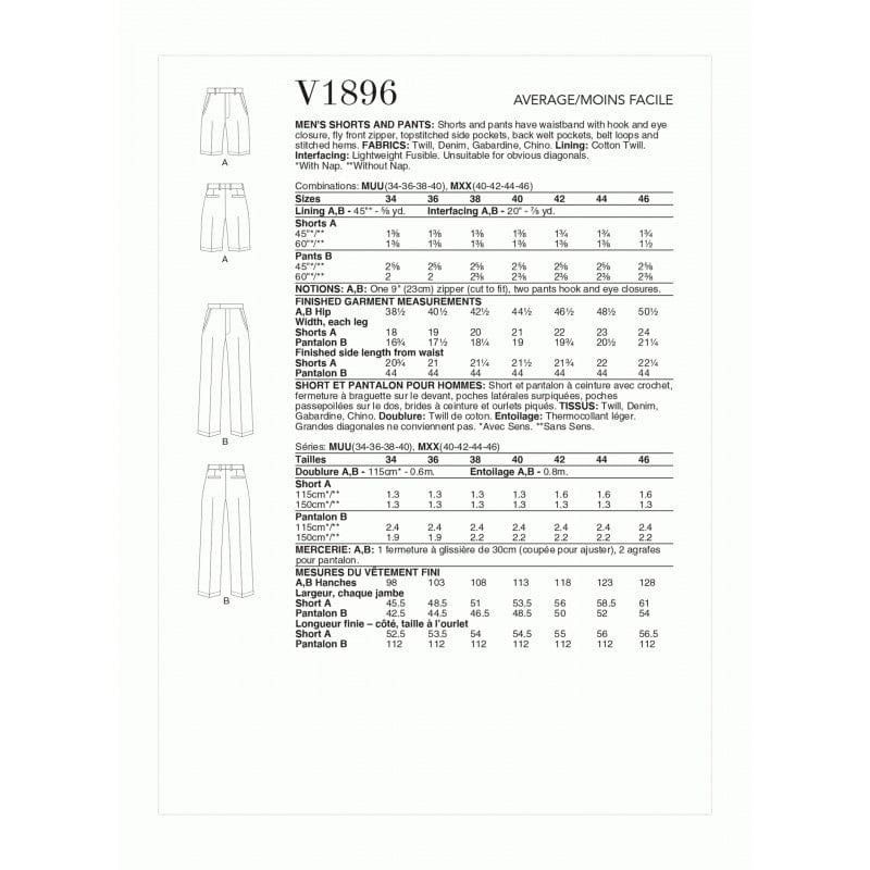 Pattern V1829 Vogue Dress Pattern V1896-MUU