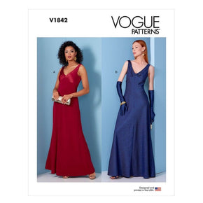 VOGUE PATTERN Habby Vogue Pattern V1842-F5 (7508448608345)