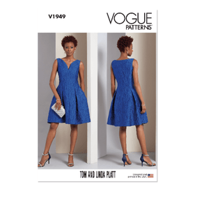 VOGUE PATTERN Habby Vogue Pattern V1949-B5(8-10-12-14-16) (7508442447961)