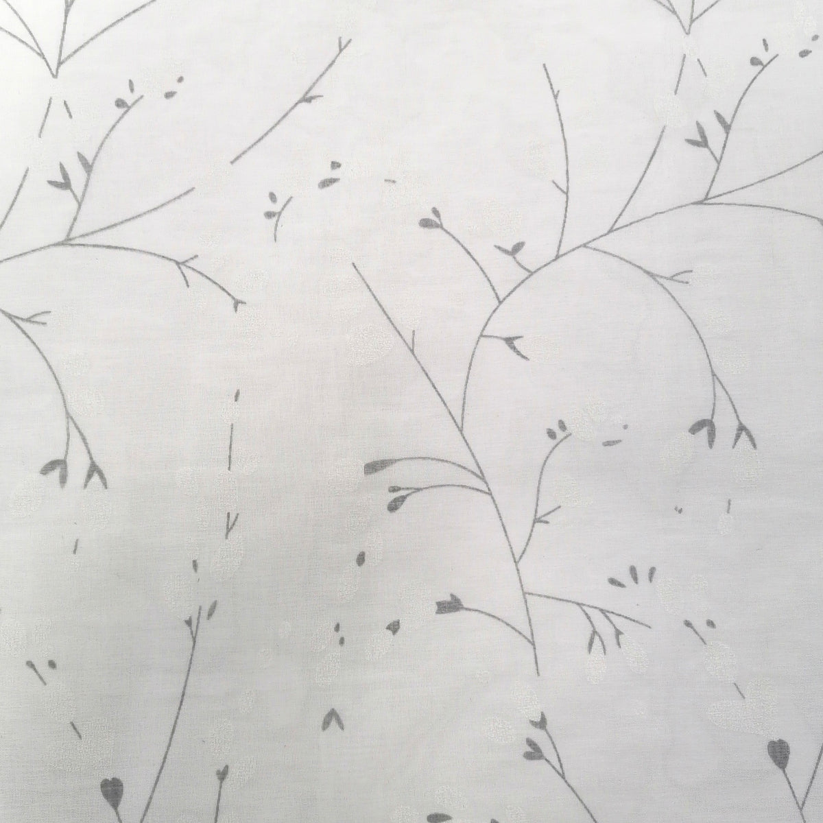 Fabric Voile Floral Grey 280 cm
