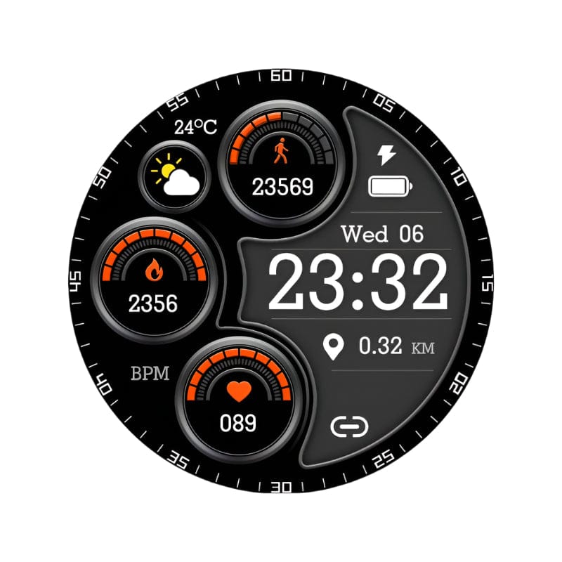 Volkano FITNESS SMART WATCH Volkano Fit Forte Series Fitness Smart Watch VK-5086-BK