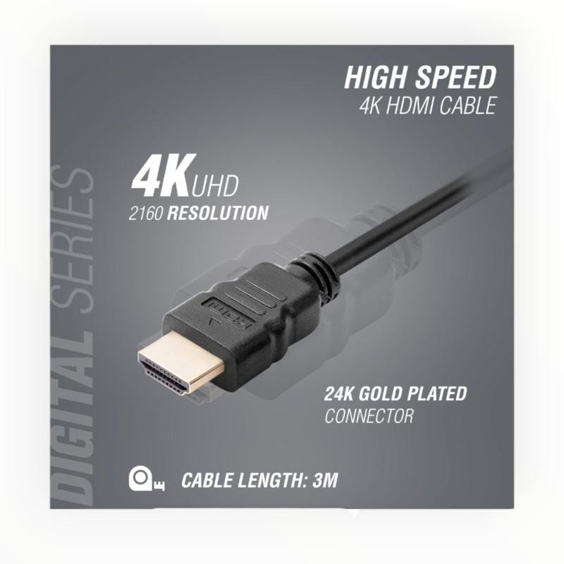 Volkano HDMI Cable Volkano Digital Series 4K HDMI Cable (3m) (7890676514905)
