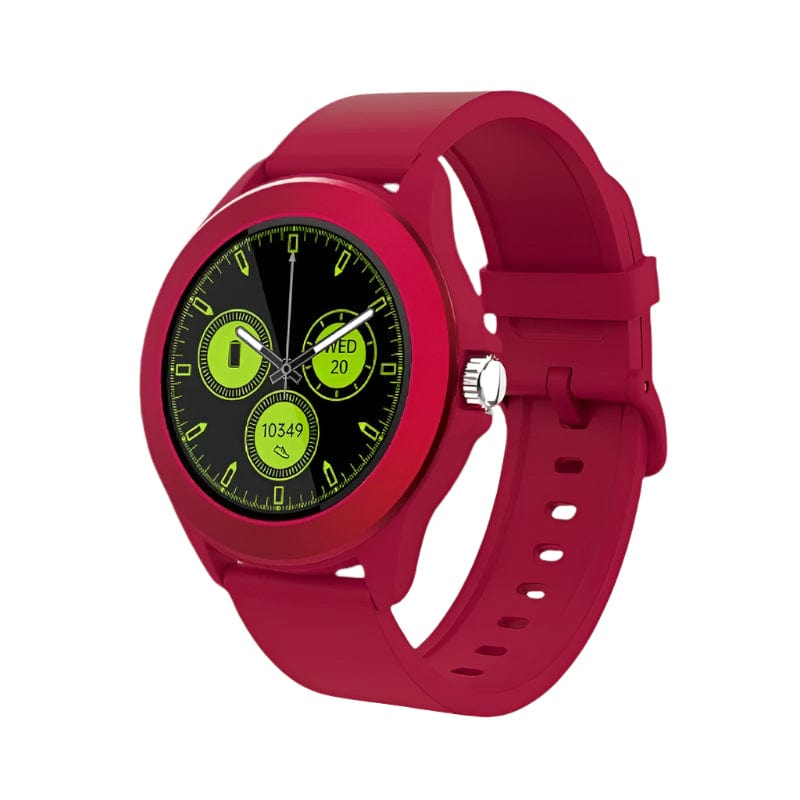 Volkano Smart Watch Red Volkano Splash Series Round Fitness Smartwatch