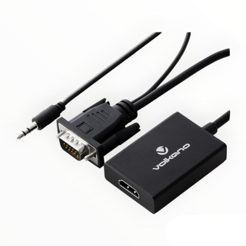 Volkano VGA MALE TO HDMI FEMALE CONVERTER Volkano Append Series VGA Male to HDMI Female Converter (VK-20046-BK) (7790808662105)