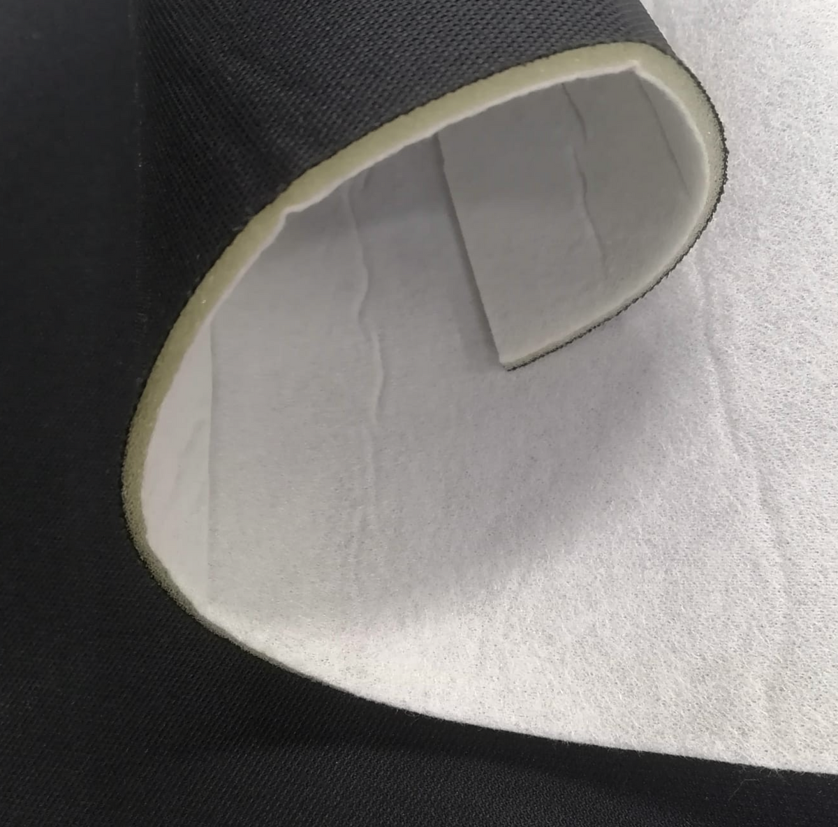 Fabric VW Bonded Foam Hood Lining Upholstery Black 140 cm
