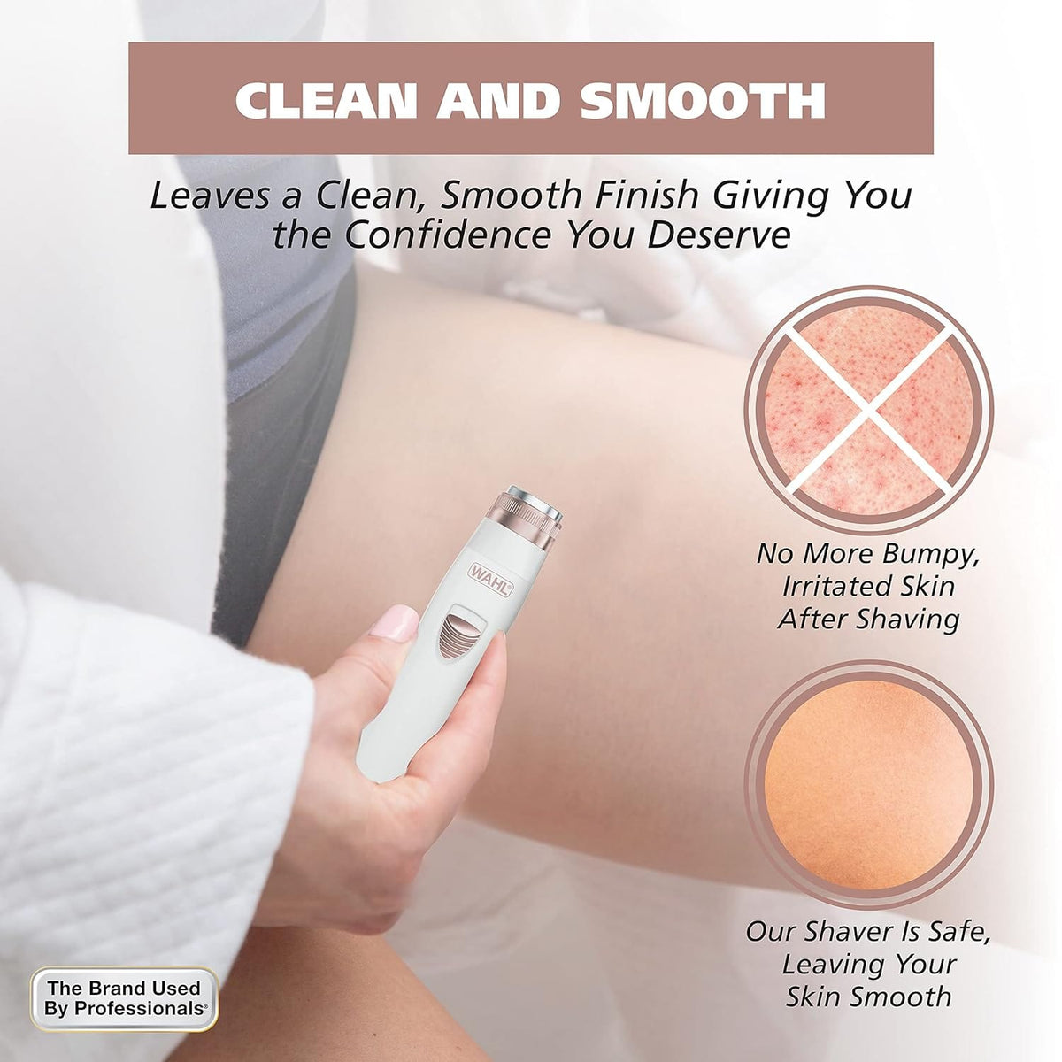 Wahl Clipper Wahl Clean & Smooth Rechargeable 2in1 Ladies Shaver Kit WT3024991 (7492593778777)