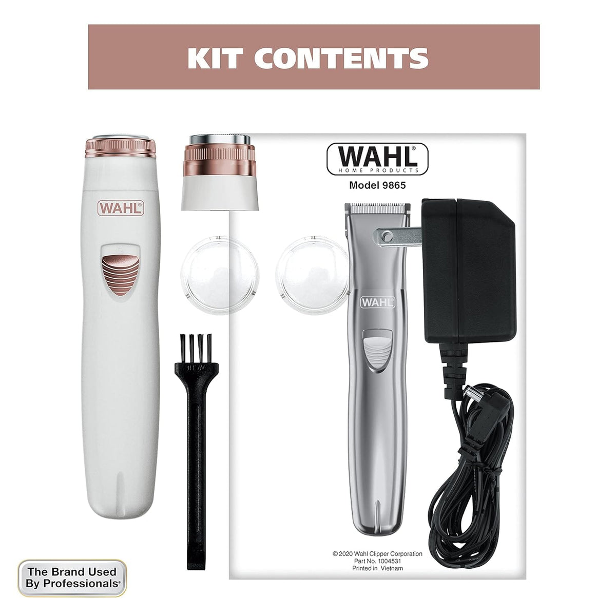 Wahl Clipper Wahl Clean & Smooth Rechargeable 2in1 Ladies Shaver Kit WT3024991 (7492593778777)