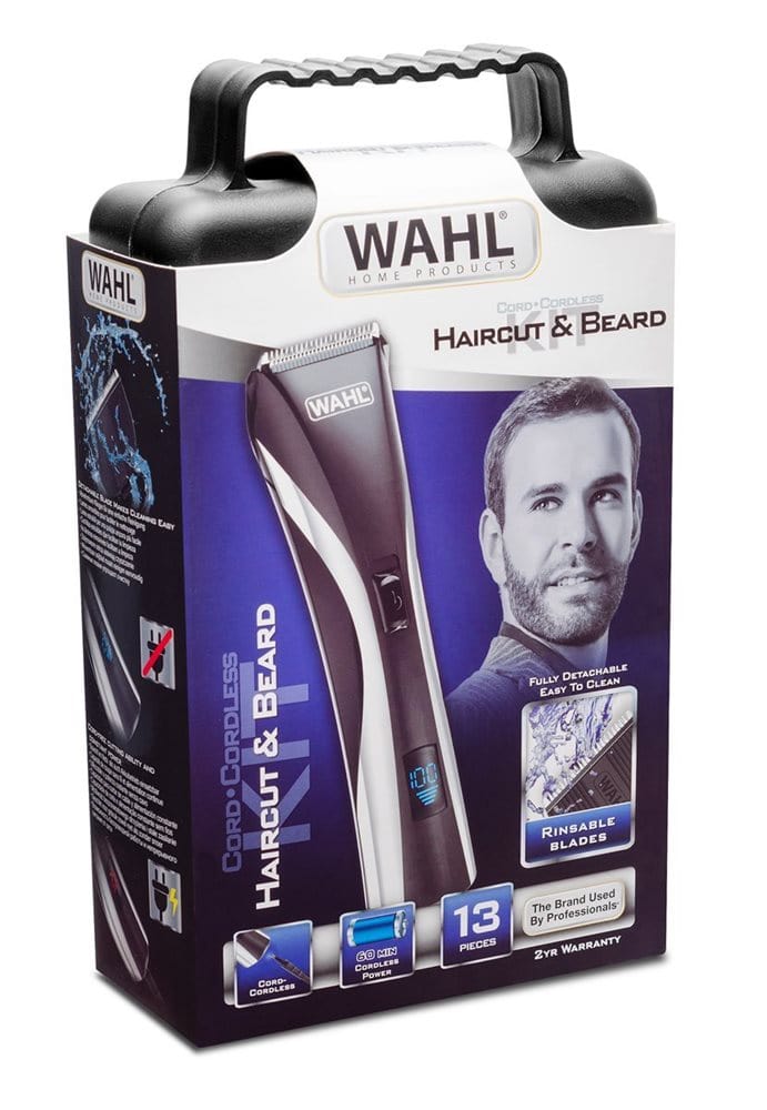 Wahl Clipper Wahl Cord Cordless Rechargeable Haircut & Beard Lcd 13 Piece