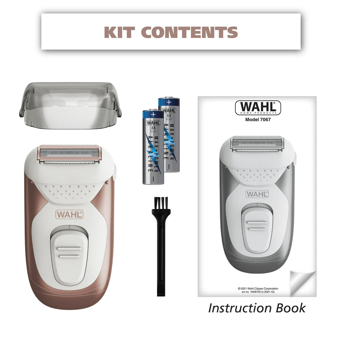 Wahl Clipper Wahl Smooth Confidence, Ladies Waterproof, Battery Shaver WT3024992 (7492576280665)