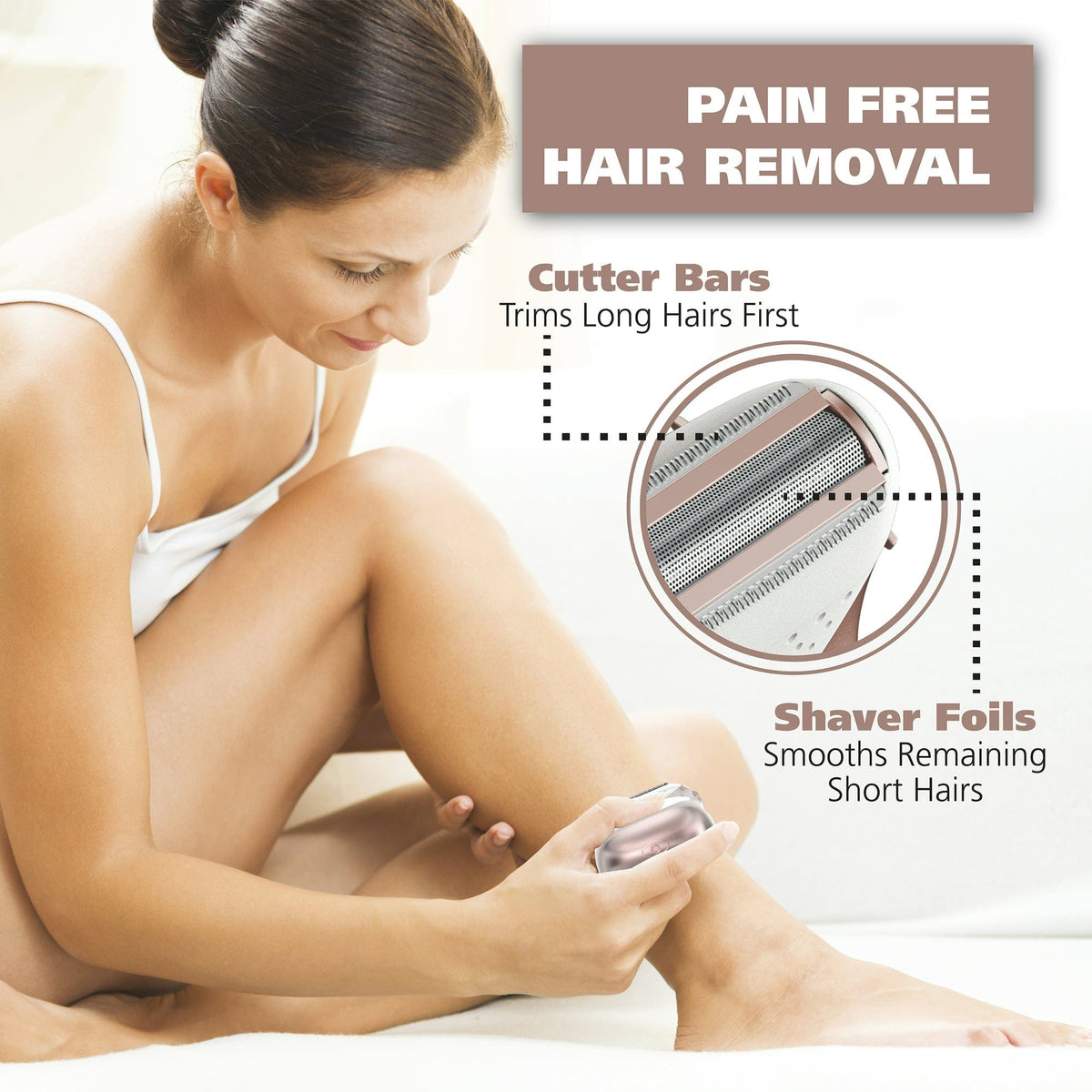 Wahl Clipper Wahl Smooth Confidence, Ladies Waterproof, Battery Shaver WT3024992 (7492576280665)