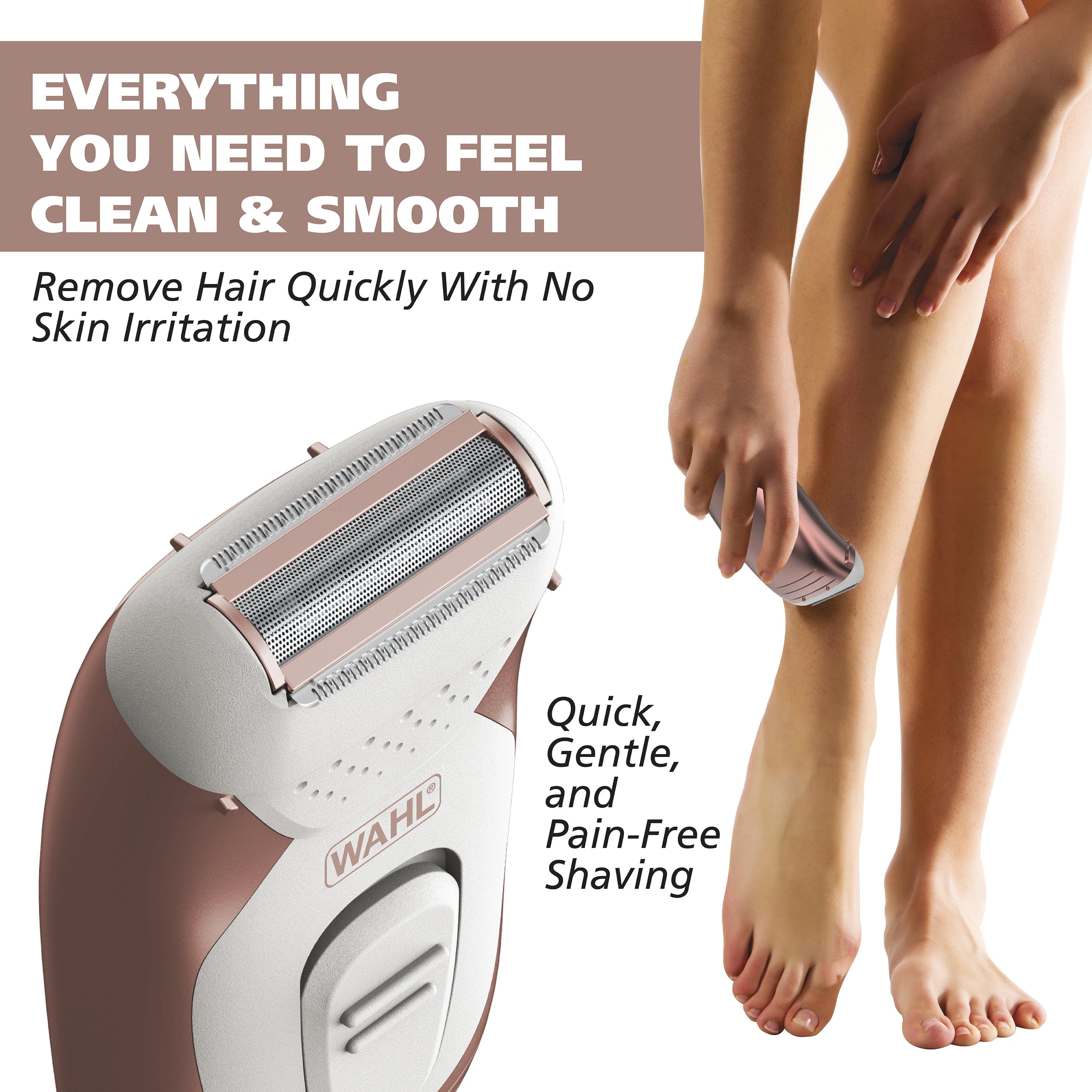 Wahl Clipper Wahl Smooth Confidence, Ladies Waterproof, Battery Shaver WT3024992 (7492576280665)