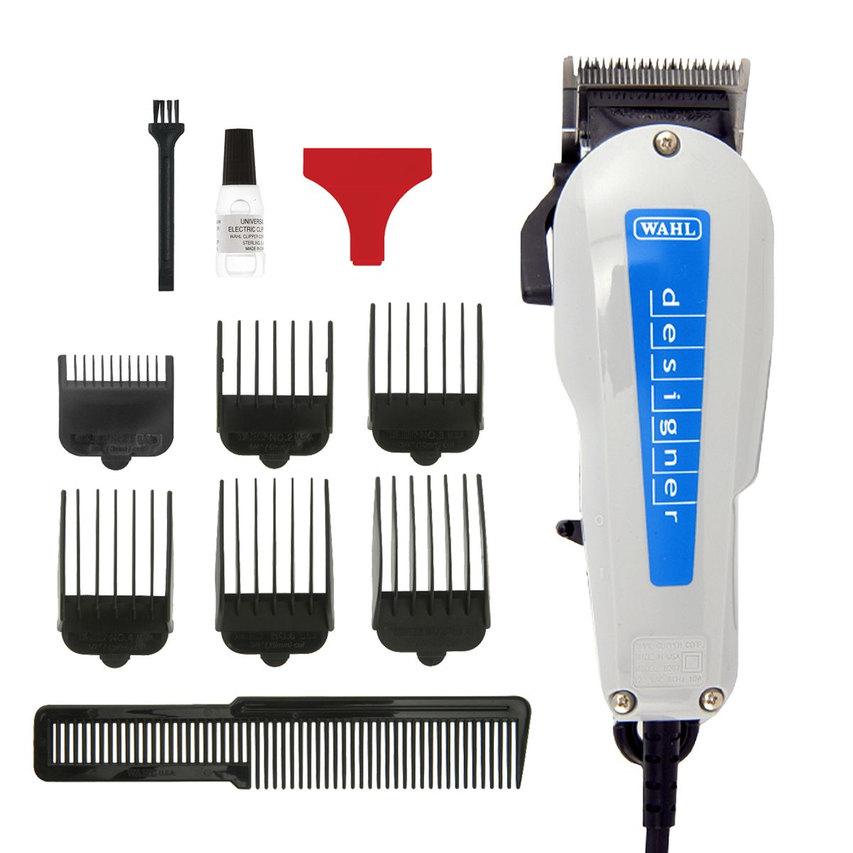 Wahl Clipper Wahl White 6 Piece Designer Professional Hair Clipper Kit WC8357-100
