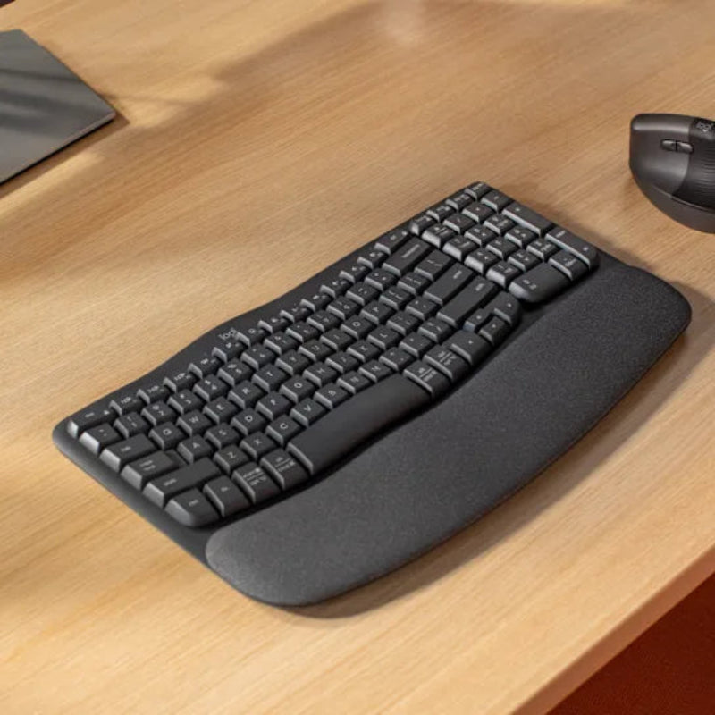 Logitech Ergo Series Wave Keys Wireless Ergonomic Keyboard 920-012304.