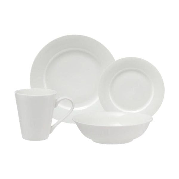 Maxwell & Williams White Basics Cosmo Rim Dinner Set 16 Piece WBA0143.