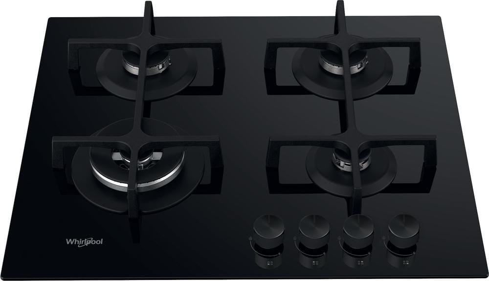 Whirlpool Gas Hob Whirlpool 60cm 4-Burner Black Gas Hob GOA6423NB1