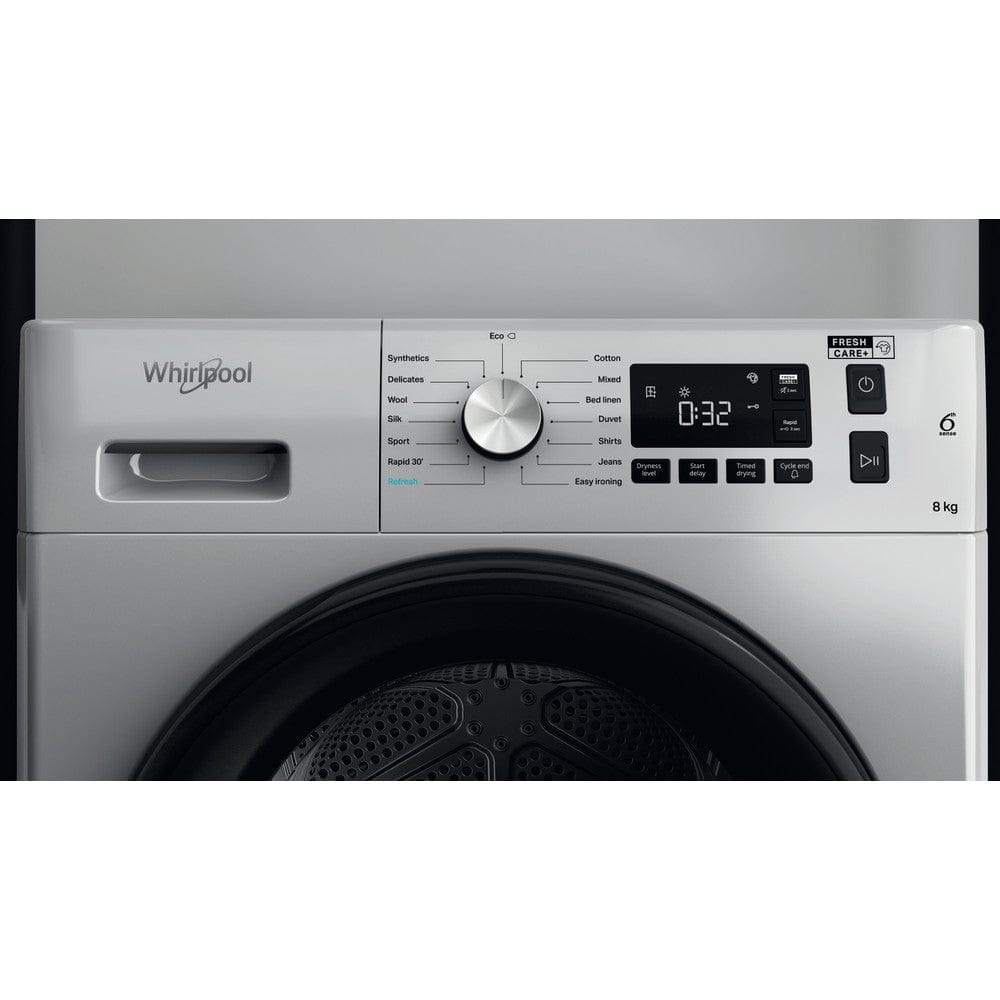 Whirlpool Tumble Dryer Whirlpool 8kg Silver Condenser Tumble Dryer FFT CM11 8BSK SA