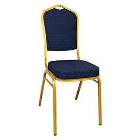 Conference Chair Blue With Gold Frame