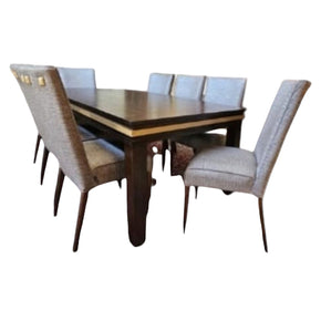 Kalahari Gold Dining Set Walnut 9pc (8014232059993)